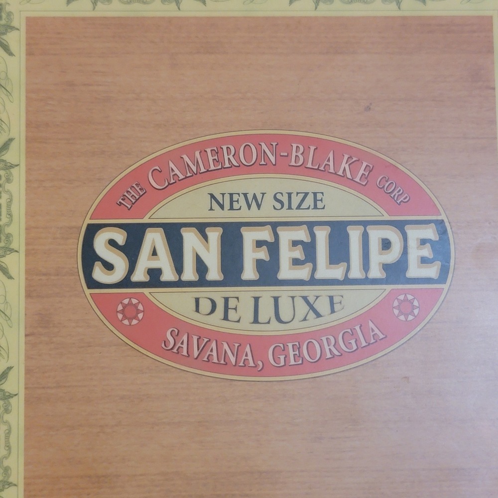 San Felipe Cigar Box Decorative Storage Hinged Lid Keepsake Organizer